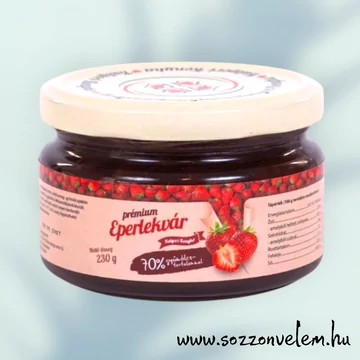 Kézműves prémium Eperlekvár 230g 