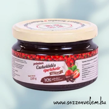 Kézműves prémium Csokoládés eperlekvár 230g