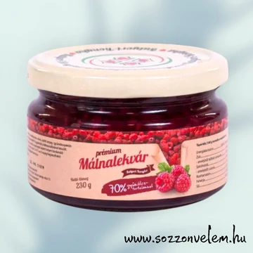 Kézműves prémium Málnalekvár 230g