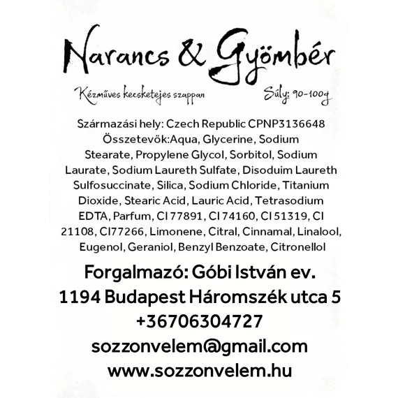 Kézműves kecsketejes szappan Narancs & Gyömbér 