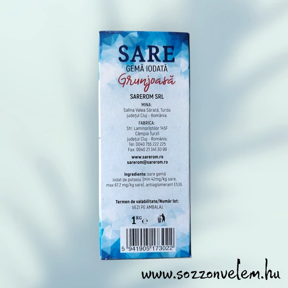 Tordai só Durva 1kg (Sare Turda Grunjoasă ) 