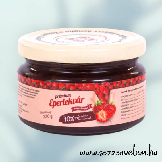 Kézműves prémium Eperlekvár 230g 