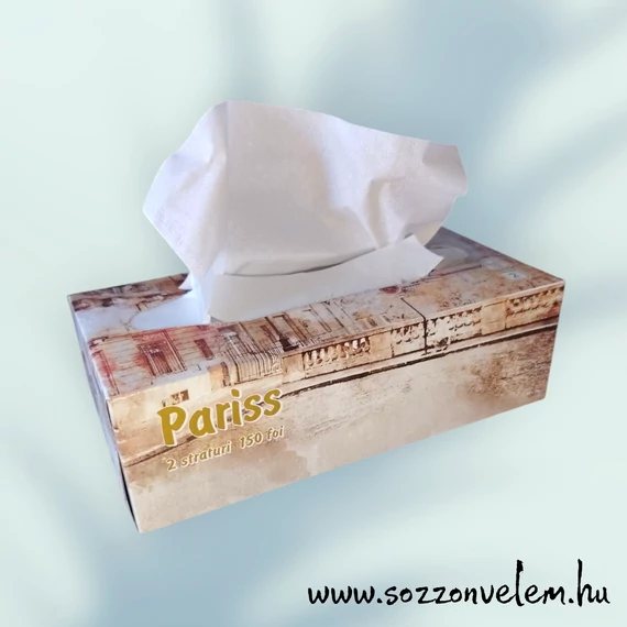 Pariss dobozos papírzsebkendő 3 rétegű 