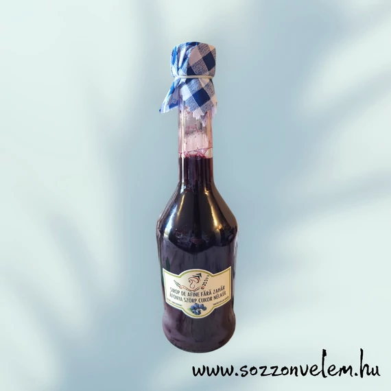 Kézműves Cukormentes Áfonya szörp Erdélyből 500ml 