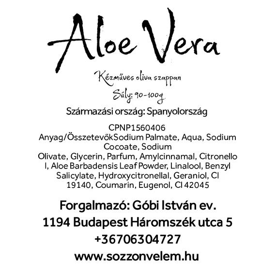 Kézműves oliva szappan Aloe-vera 100g