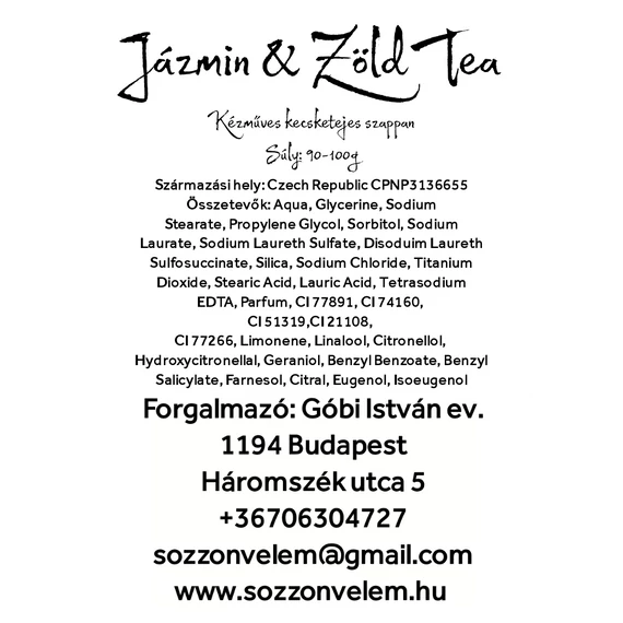 Kézműves kecsketejes szappan Jázmin & Zöld Tea