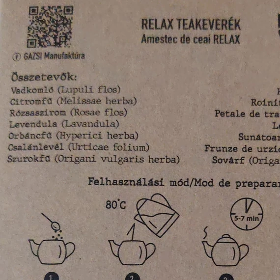 Gazsi Relax erdélyi teakeverék 50g